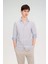 Slim Fit Dar Kesim Polo Yaka Petek Dokulu Uzun Kollu Gömlek B6476AX24SP 3