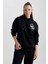 Coool Oversize Fit Kapüşonlu Baskılı Kalın Kumaş Sweatshirt A4753AX23WN 3