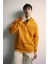 Comfort Regular Fit Rahat Kalıp Kapüşonlu Çıtçıt Kapamalı Baskılı Sweatshirt B4766AX24SP 3