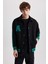 Oversize Fit Kolej Yaka Bomber İçi Yumuşak Tüylü Hırka Y3651AZ23SP 1