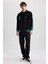 Oversize Fit Kolej Yaka Bomber İçi Yumuşak Tüylü Hırka Y3651AZ23SP 2
