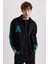 Oversize Fit Kolej Yaka Bomber İçi Yumuşak Tüylü Hırka Y3651AZ23SP 3
