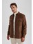 Regular Fit Polo Yaka Fitilli Kadife Uzun Kollu Gömlek Ceket A7978AX23AU 4