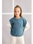 Kız Çocuk Relax Fit Bisiklet Yaka Baskılı Kalın Sweatshirt A7901A823AU 1