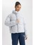 Fit Su Geçirmez Dik Yaka Puffer Şişme Mont A1550AX23AU 3