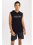 Fit Slim Fit Baskılı Kapüşonlu Atlet A1819AX23SM 4