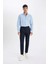 Twill Chino Pantolon Slim Fit Dar Kesim Dar Paça Basic Düz Cepli B2091AX23AU 3