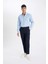 Twill Chino Pantolon Slim Fit Dar Kesim Dar Paça Basic Düz Cepli B2091AX23AU 4