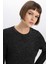 Regular Fit Bisiklet Yaka Simli Kumaş Kazak L1679AZ23WN 4