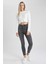 Skinny Fit Yüksek Bel Dar Paça Bilek Boy Jean Pantolon A7322AX23WN 2