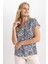 Regular Fit Bisiklet Yaka Kısa Kollu Gömlek I6173AZ23SM 4