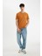 %100 Pamuk Slim Fit Dar Kesim Bisiklet Yaka Baskılı Kısa Kollu Tişört C6914AX24SM 2