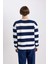 Relax Fit Çizgili Bisiklet Yaka Sweatshirt A1883AX23AU 5