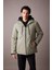 Fit Su İtici Slim Fit Kapüşonlu Polar Astarlı Su Geçirmez Mont A2125AX23WN 1