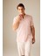 Regular Fit Polo Yaka Keten Karışımlı Kısa Kollu Gömlek W7946AZ23SM 3