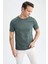 Regular Fit Premium Kalite Merserize Bisiklet Yaka Kısa Kollu %100 Pamuk Basic Tişört T5014AZ23SP 3
