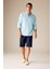 Regular Fit Polo Yaka Keten Karışımlı Uzun Kollu Gömlek M9437AZ23SM 2