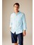 Regular Fit Polo Yaka Keten Karışımlı Uzun Kollu Gömlek M9437AZ23SM 3