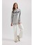 Regular Fit Bisiklet Yaka Baskılı İçi Yumuşak Tüylü Sweatshirt Tunik B5721AX23WN 2