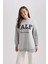 Regular Fit Bisiklet Yaka Baskılı İçi Yumuşak Tüylü Sweatshirt Tunik B5721AX23WN 3