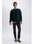 Boxy Fit Bisiklet Yaka Baskılı Sweatshirt X8282AZ23AU 2