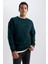Boxy Fit Bisiklet Yaka Baskılı Sweatshirt X8282AZ23AU 4