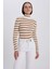 Slim Fit Çizgili Balıkçı Yaka Triko Kazak A2059AX23AU 4