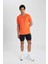 Fit Slim Fit Dar Kesim Bisiklet Yaka Baskılı Kısa Kollu Sporcu Tişört X6142AZ24SP 2