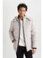 Rüzgar Geçirmez Şişme Mont Slim Fit Dar Kesim Kapüşonlu Suni Kürk Astarlı Fermuarlı R0216AZ23AU 4
