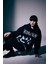 Coool Wednesday Oversize Geniş Kalıp Kapüşonlu Baskılı Kalın Sweatshirt A4638AX23SM 4