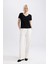 Regular Fit V Yaka Basic Düz Kısa Kollu Tişört W9204AZ24SM 2