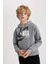 Erkek Çocuk NBA Wordmark Kapüşonlu Kalın Sweatshirt B4792A823WN 4