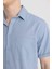 Slim Fit Dar Kesim Yazlık Basic Düz %100 Pamuk Kısa Kollu Gömlek R1706AZ24SM 5