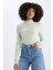 Slim Fit Yarım Balıkçı Yaka Basic Fitilli Kazak L8848AZ22AU 3