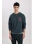 Comfort Regular Fit Rahat Kalıp Bisiklet Yaka Baskılı Sweatshirt B4754AX24SP 5