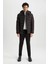 Rüzgar Geçirmez Şişme Mont Slim Fit Dar Kesim Kapüşonlu Suni Kürk Astarlı Fermuarlı R0216AZ23AU 5
