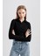 Slim Fit Dik Yaka Yarım Fermuarlı Basic Kazak Z9241AZ23AU 3