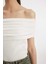Slim Fit Dar Kesim Omuzu Açık Ribana Kısa Kollu Tişört D2906AX24SM 4