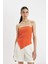 Slim Fit Dar Kesim Straplez Bürümcük Bluz D2914AX24HS 3