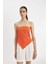 Slim Fit Dar Kesim Straplez Bürümcük Bluz D2914AX24HS 4