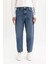 Wiser Wash Balloon Fit Bol Kalıp Yüksek Bel Normal Paça Jean Pantolon B4378AX23AU 1