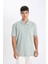 New Regular Fit Kısa Kollu Pike Basic Düz Polo Tişört D4610AX24SM 1