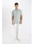 New Regular Fit Kısa Kollu Pike Basic Düz Polo Tişört D4610AX24SM 2