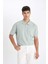 New Regular Fit Kısa Kollu Pike Basic Düz Polo Tişört D4610AX24SM 3