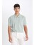 New Regular Fit Kısa Kollu Pike Basic Düz Polo Tişört D4610AX24SM 4