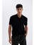 New Regular Fit Kısa Kollu Pike Basic Düz Polo Tişört D4610AX24SM 1