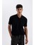 New Regular Fit Kısa Kollu Pike Basic Düz Polo Tişört D4610AX24SM 3
