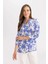 Loose Fit Desenli Uzun Kollu Gömlek U3684AZ24SM 3