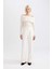 Slim Fit Dar Kesim Omuzu Açık Ribana Uzun Kollu Tişört D0954AX24SP 2