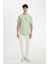 Slim Fit Dar Kesim Bisiklet Yaka Baskılı Kısa Kollu Tişört C6913AX24SM 2